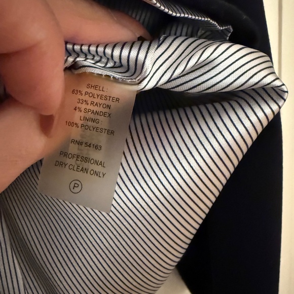 Calvin Klein Deep Navy Blazer Size 14 Single-Breasted - Picture 8 of 8